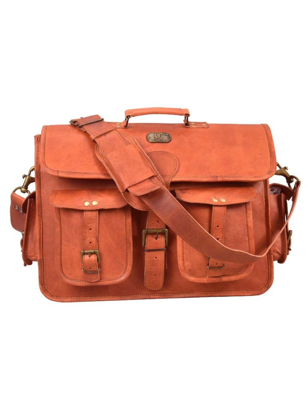 Cuero Leather Messenger Bag Briefcase 18 Inch